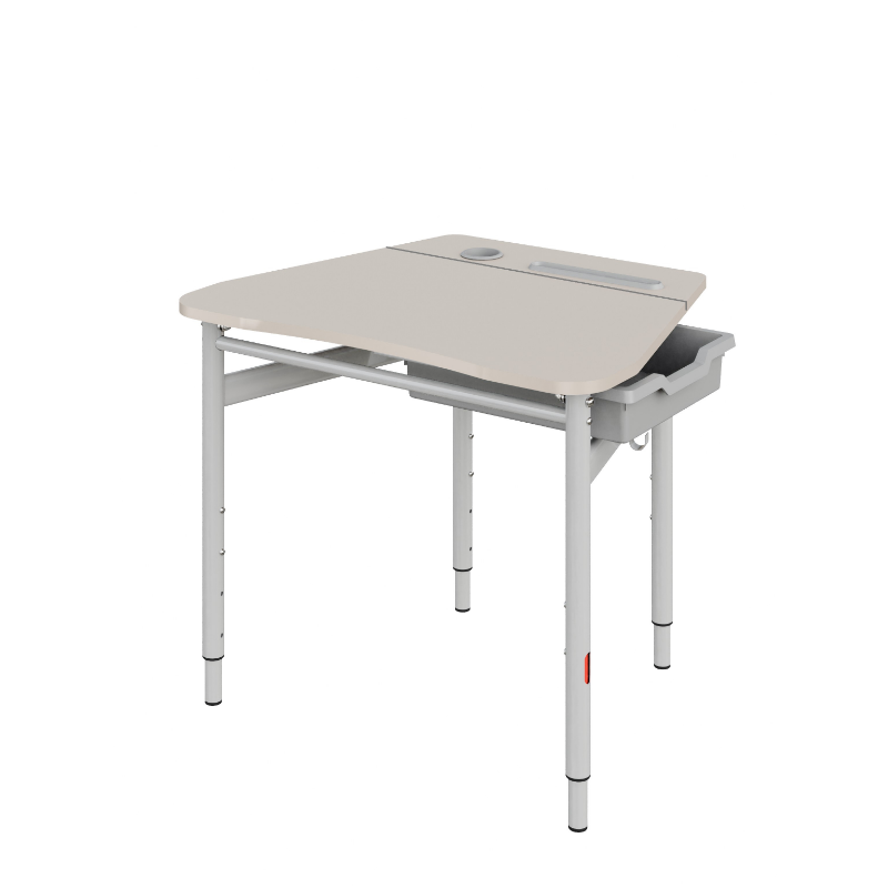 Стіл учнівський одномісний трапеція з регулюванням кута нахилу стільниці, пеналом та стаканом №4-6 (7792) МЕБЛІ ТЕХНОСТИЛЬ